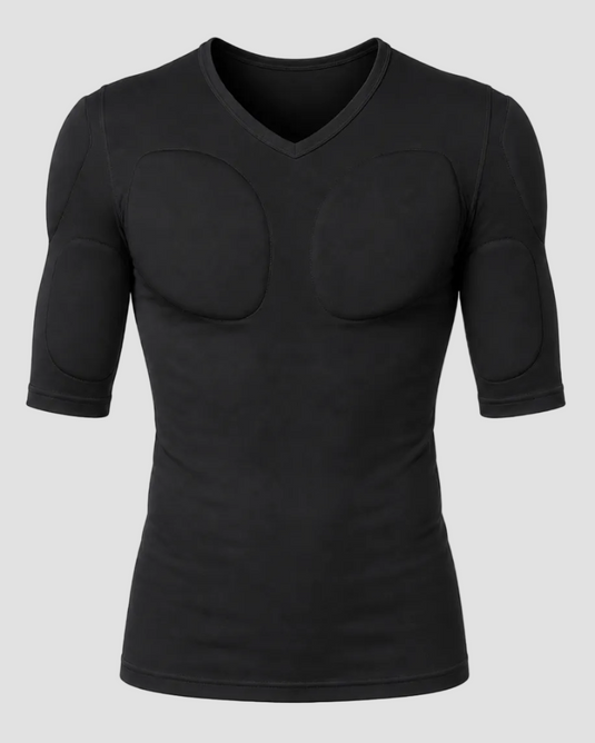 Muscle Shape V-Neck Tee – Black