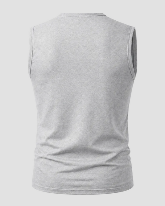Muscle Shape Vest V-neck  – Grey