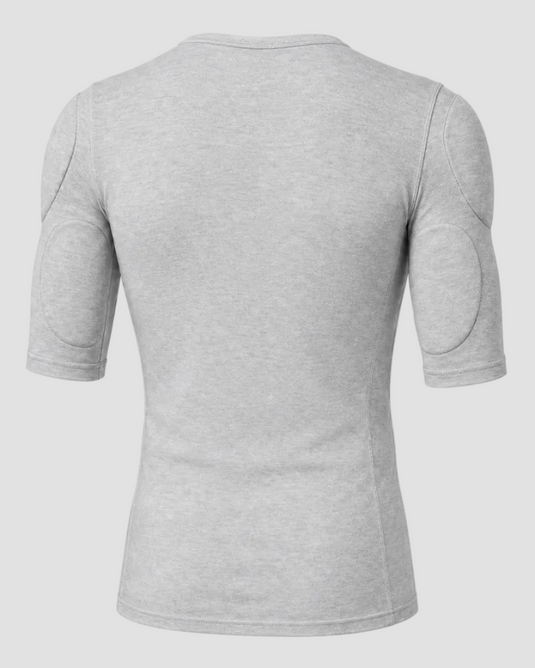 Muscle Shape V-Neck Tee –  Grey