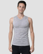 Muscle Shape Vest V-neck  – Grey