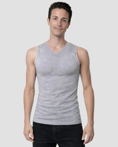 Muscle Shape Vest V-neck  – Grey