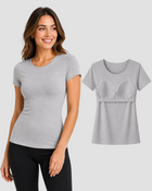 Bra Tee - Gray