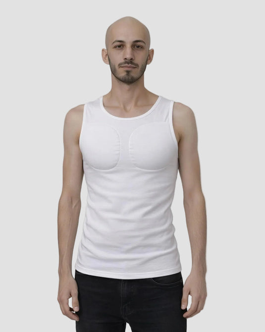 Muscle Shape Vest  – White